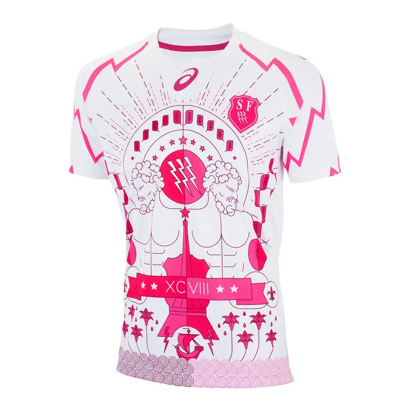 Maglia Esterna Vintage Stade Français 2015-2016 | Asics Bianco