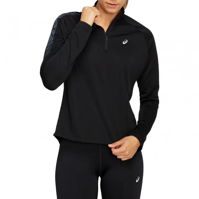 Maglia Running Ml Hzip Icon Performance Nero Donna M