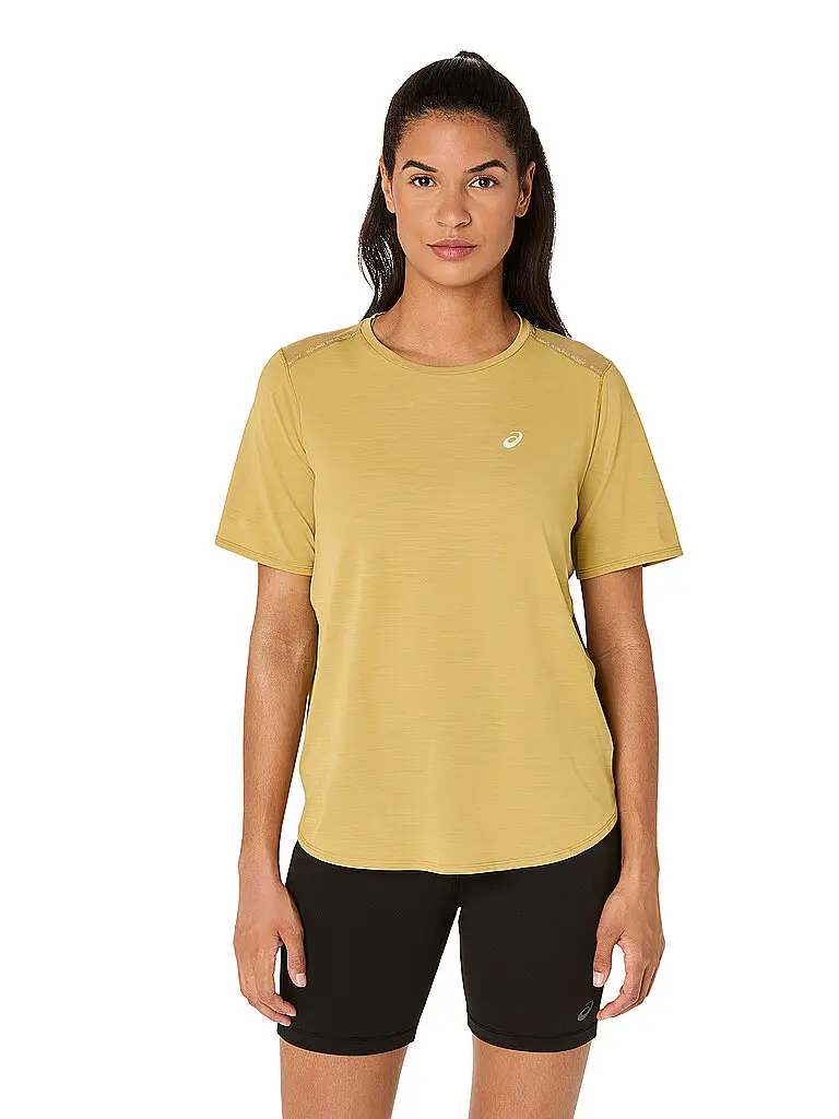 Maglietta da running da donna Road SS Top senape | XS