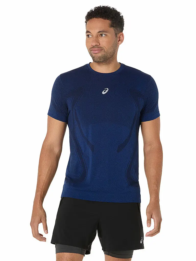 Maglietta da running da uomo Road Seamless blu | M