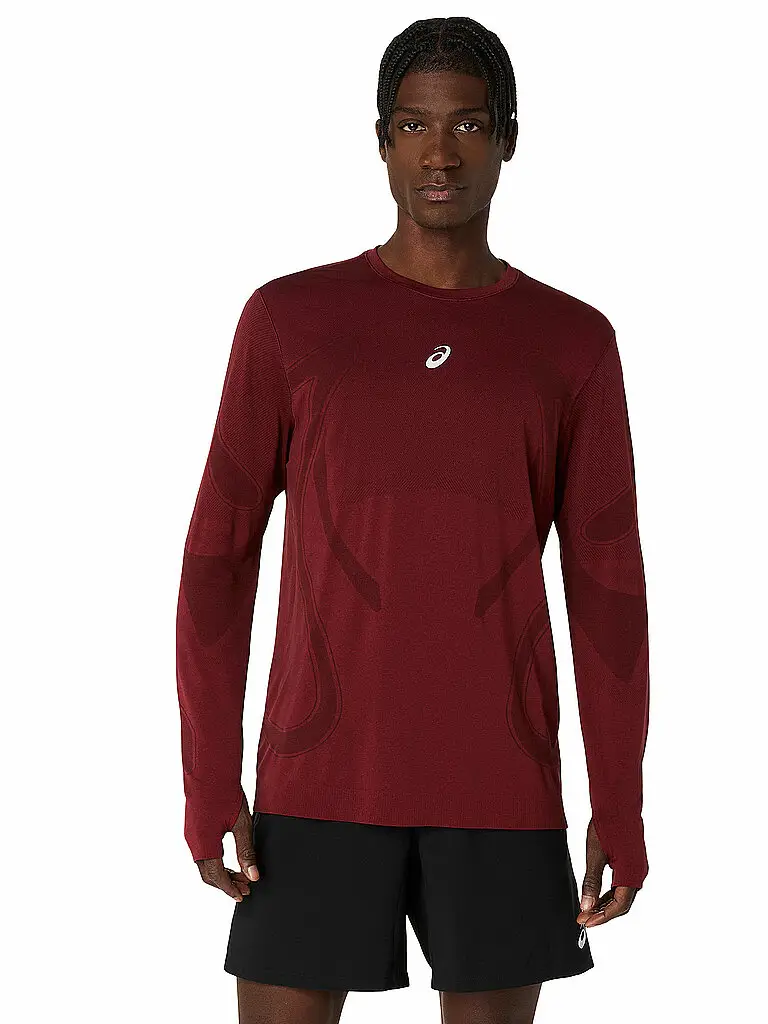 Maglietta da running da uomo Road Seamless rosso scuro | M