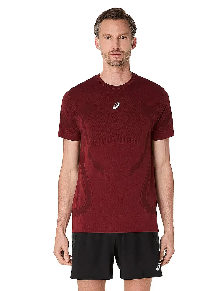 Maglietta da running da uomo Road Seamless rosso scuro | S