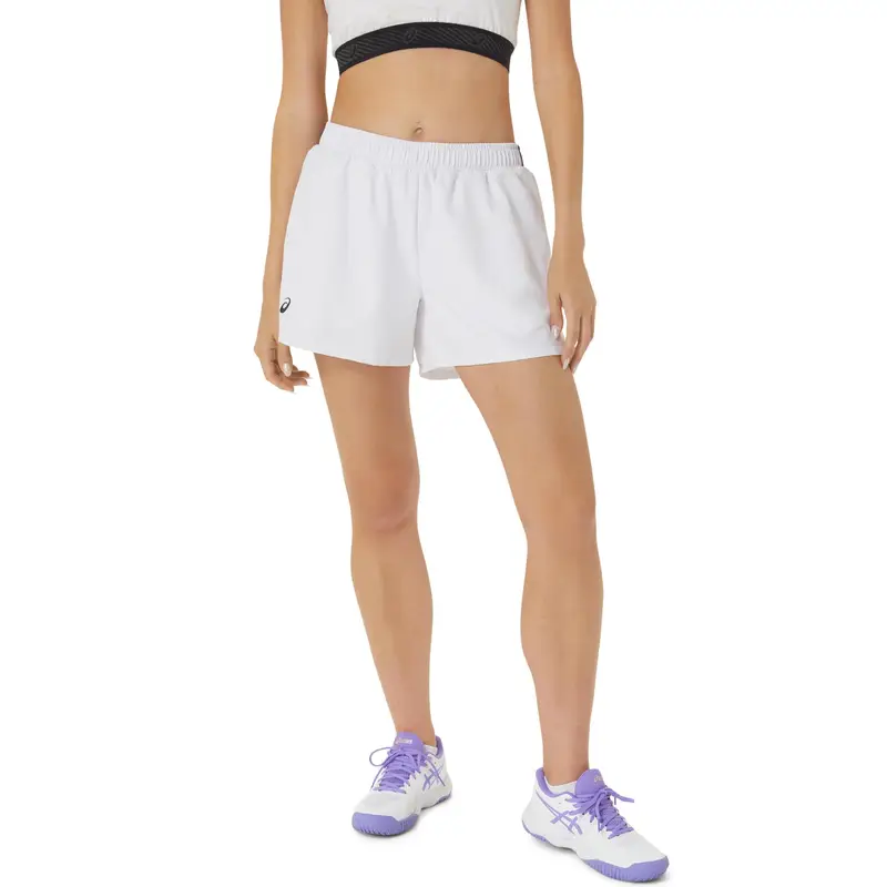 Pantaloncini da donna Asics Court Blanc
