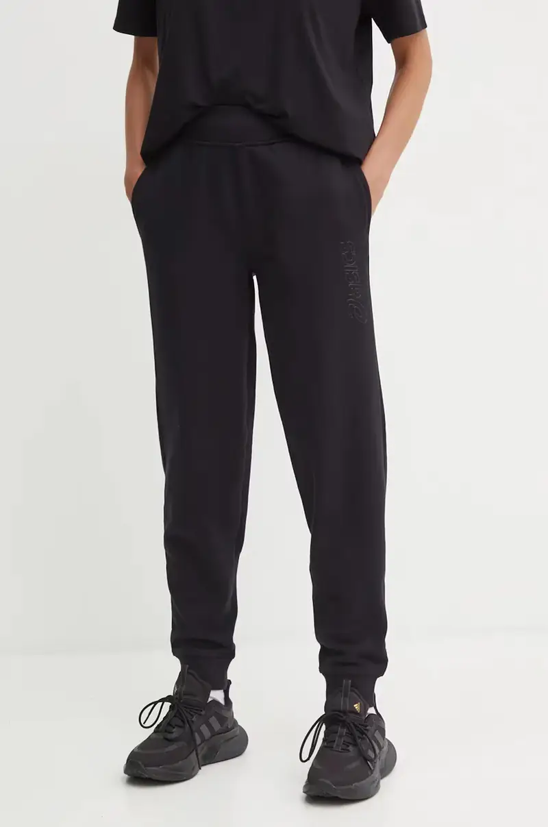 pantaloni donna colore nero con applicazione 2032C844