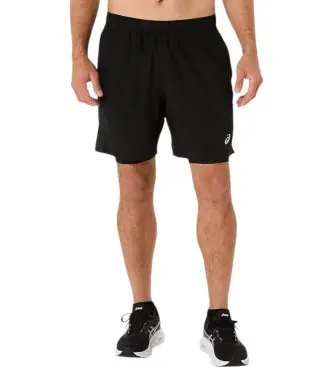 per uomo 2011D215 Pantaloncini neri Core 2in1 7in (XL), Nero, Sportivo, Sintetico, Multisport, Sostenibile