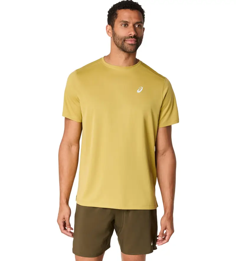 per uomo 2011D221 Maglietta Core SS gialla (M), Casual, Sportivo, Giallo, Cotone, Multisport, Manica corta
