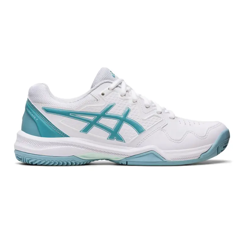 Scarpe Da Donna Asics Gel-dedicate 7 Clay 1042a168 103 Bianche E Blu | Asics Bianco