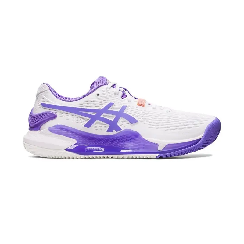Scarpe Da Donna Asics Gel Resolution 9 Clay 1042a224-101 Bianche E Viola | Asics Bianco