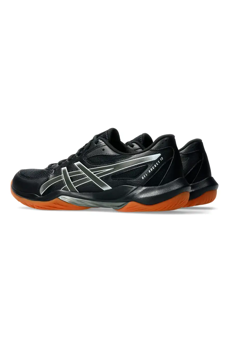 Scarpe da pallavolo nere con suola ammortizzata Asics GEL-ROCKET 12 [NERO] miniatura 3