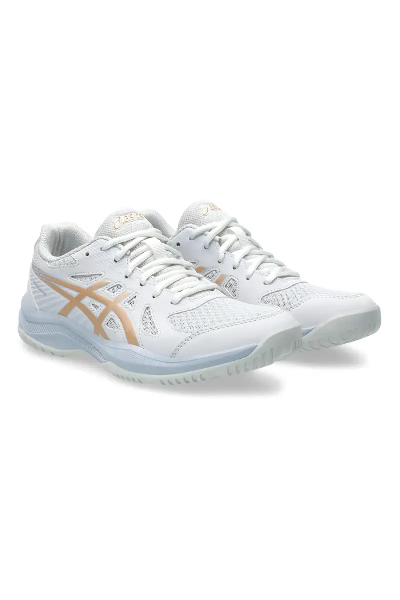 Scarpe pallavolo indoor bianche traspiranti e ammortizzate Asics UPCOURT 6 [BIANCO] miniatura 2