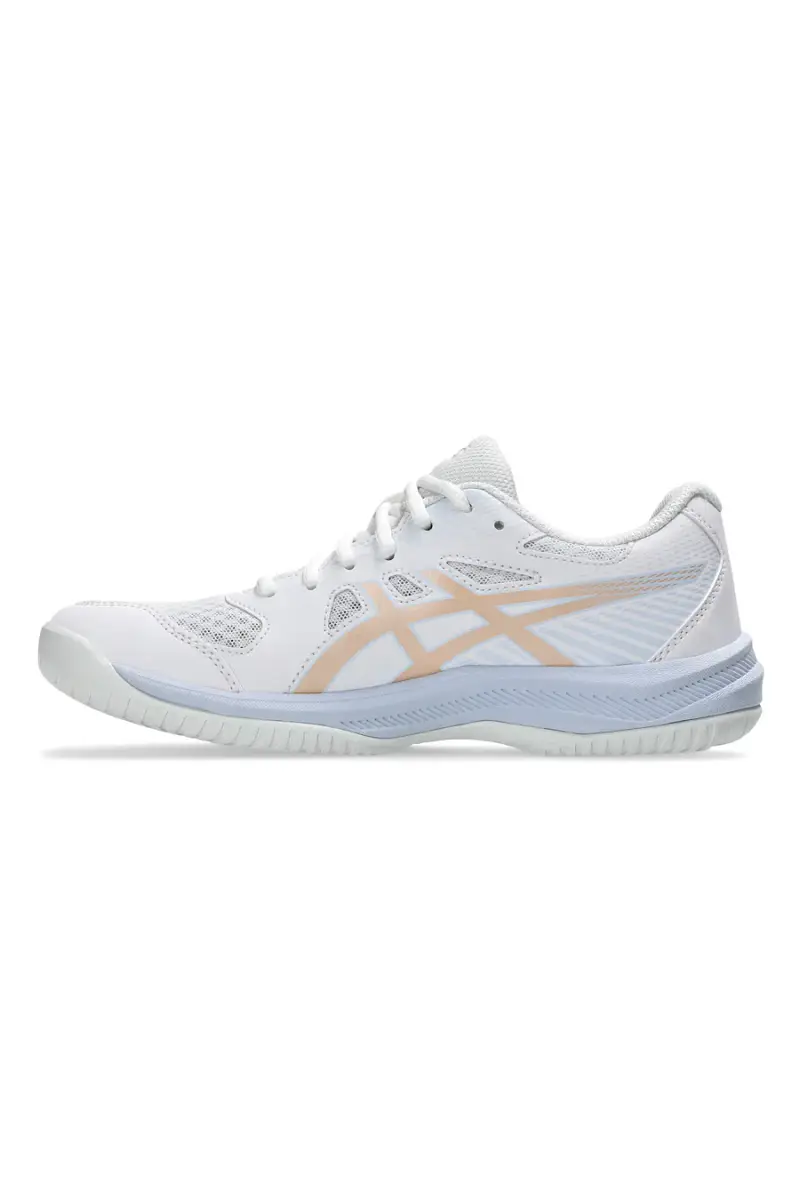 Scarpe pallavolo indoor bianche traspiranti e ammortizzate Asics UPCOURT 6 [BIANCO] miniatura 3