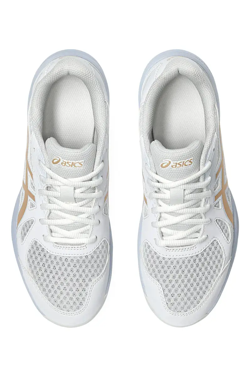 Scarpe pallavolo indoor bianche traspiranti e ammortizzate Asics UPCOURT 6 [BIANCO] miniatura 5