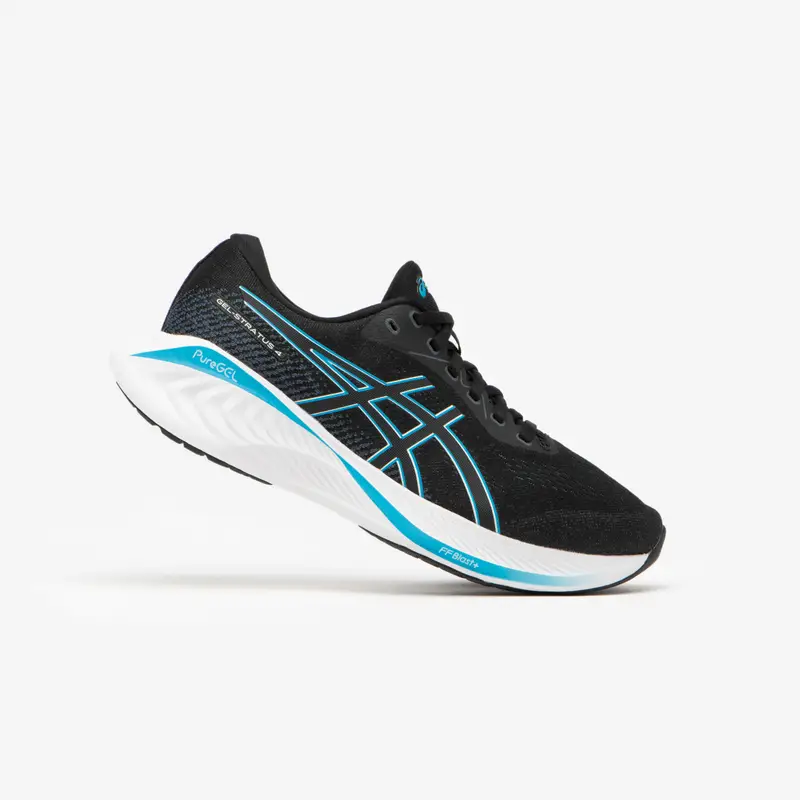Scarpe running uomo Asics GEL STRATUS KNIT 4 blu-turchese-bianco | Asics Nero
