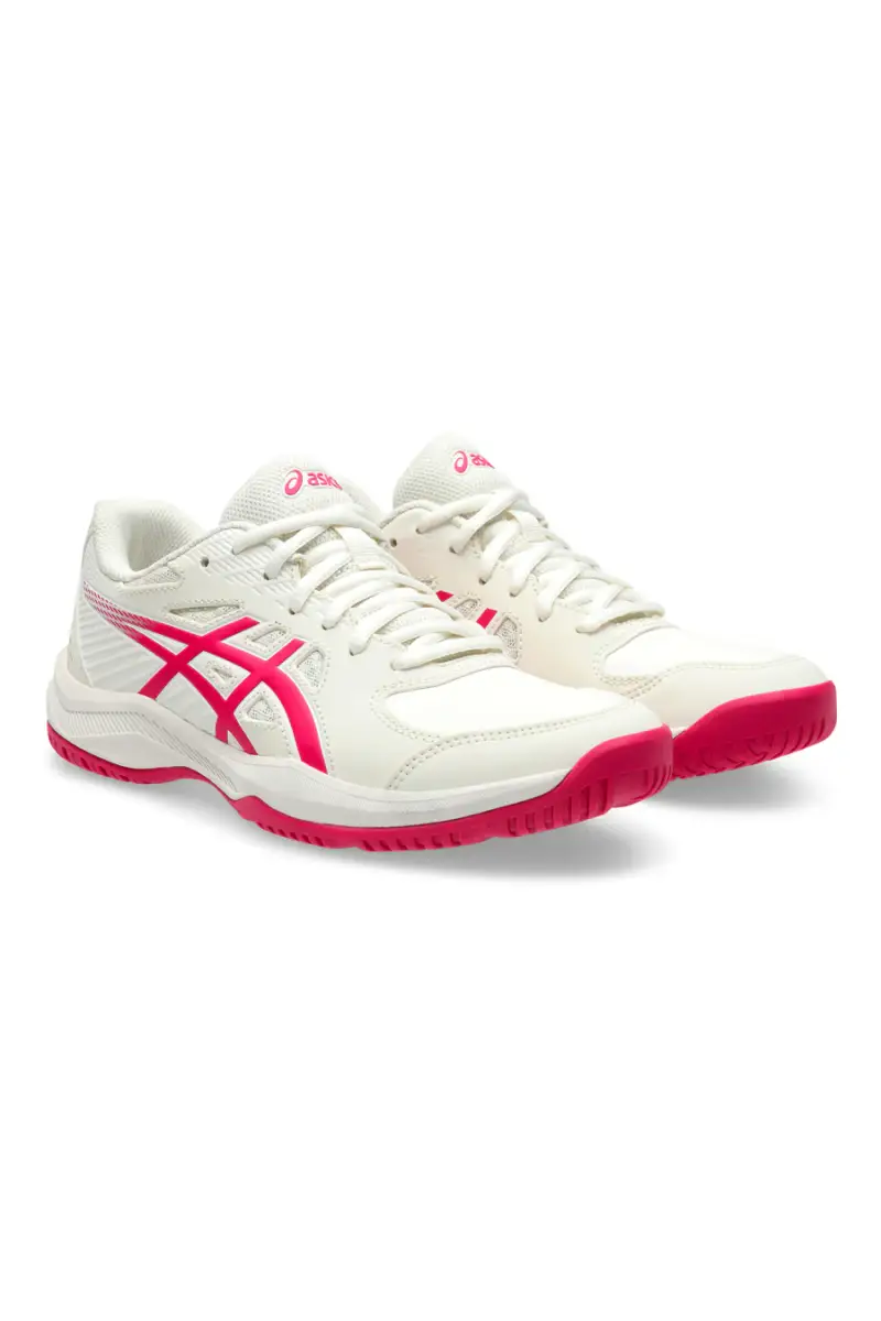 Scarpe Tennis Padel bianche con dettagli rosa leggere e traspiranti Asics COURT SLIDE 4 [BIANCO miniatura 2