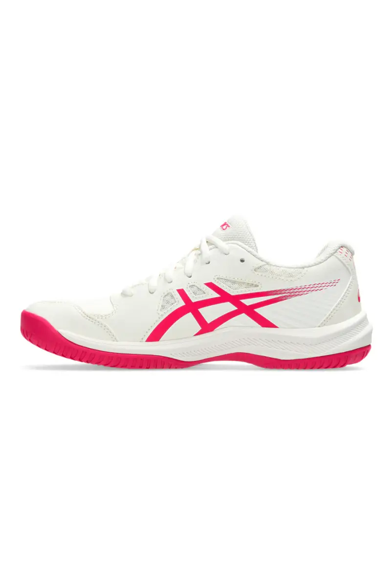 Scarpe Tennis Padel bianche con dettagli rosa leggere e traspiranti Asics COURT SLIDE 4 [BIANCO miniatura 3