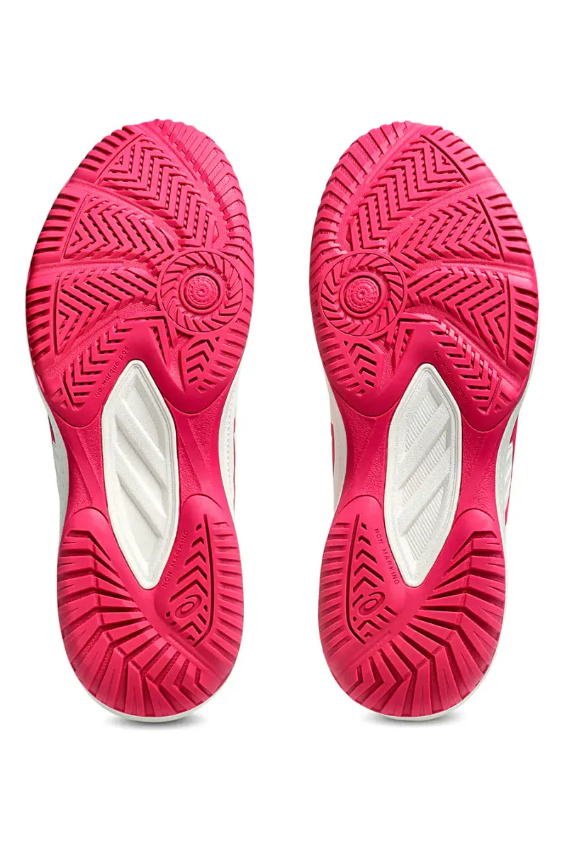 Scarpe Tennis Padel bianche con dettagli rosa leggere e traspiranti Asics COURT SLIDE 4 [BIANCO miniatura 4