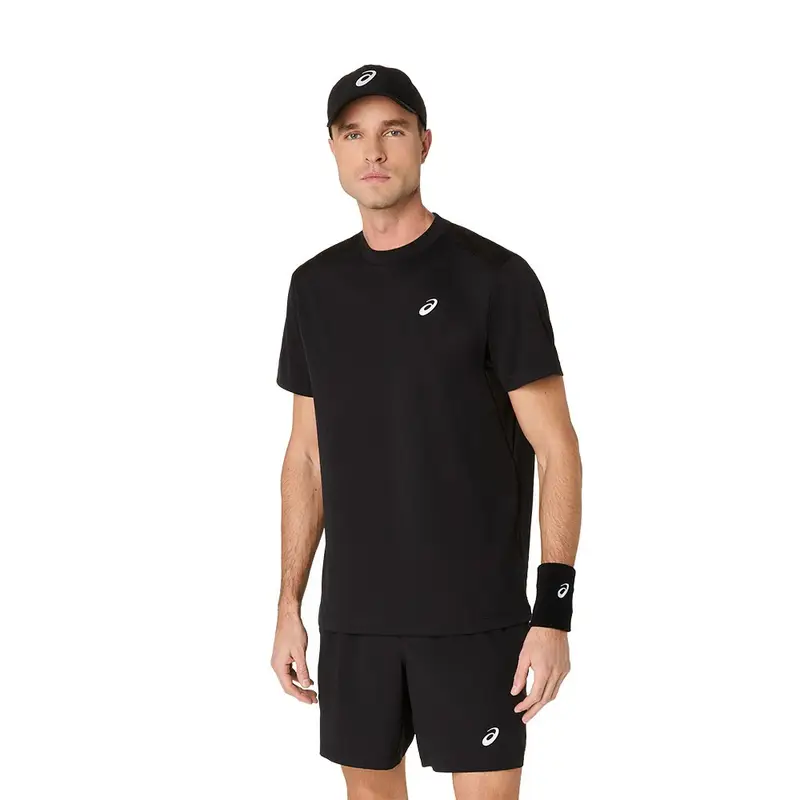 T-Shirt Tennis Court Performance Nero Uomo XL