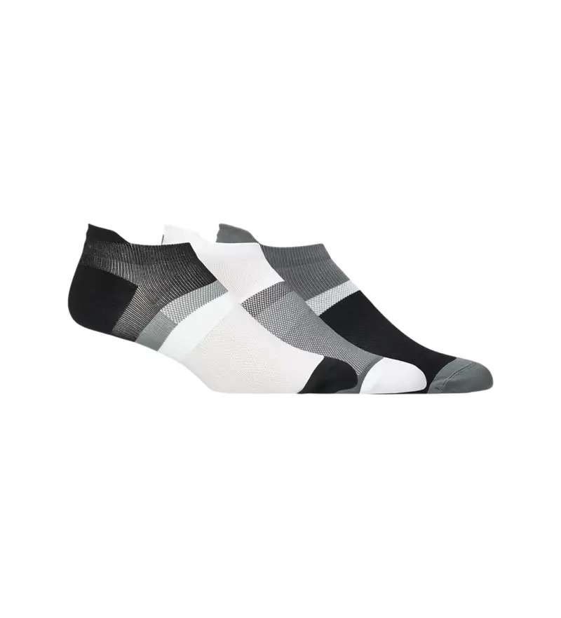 Asics Set di 3 calzini Color Block grigio, bianco e nero unisex