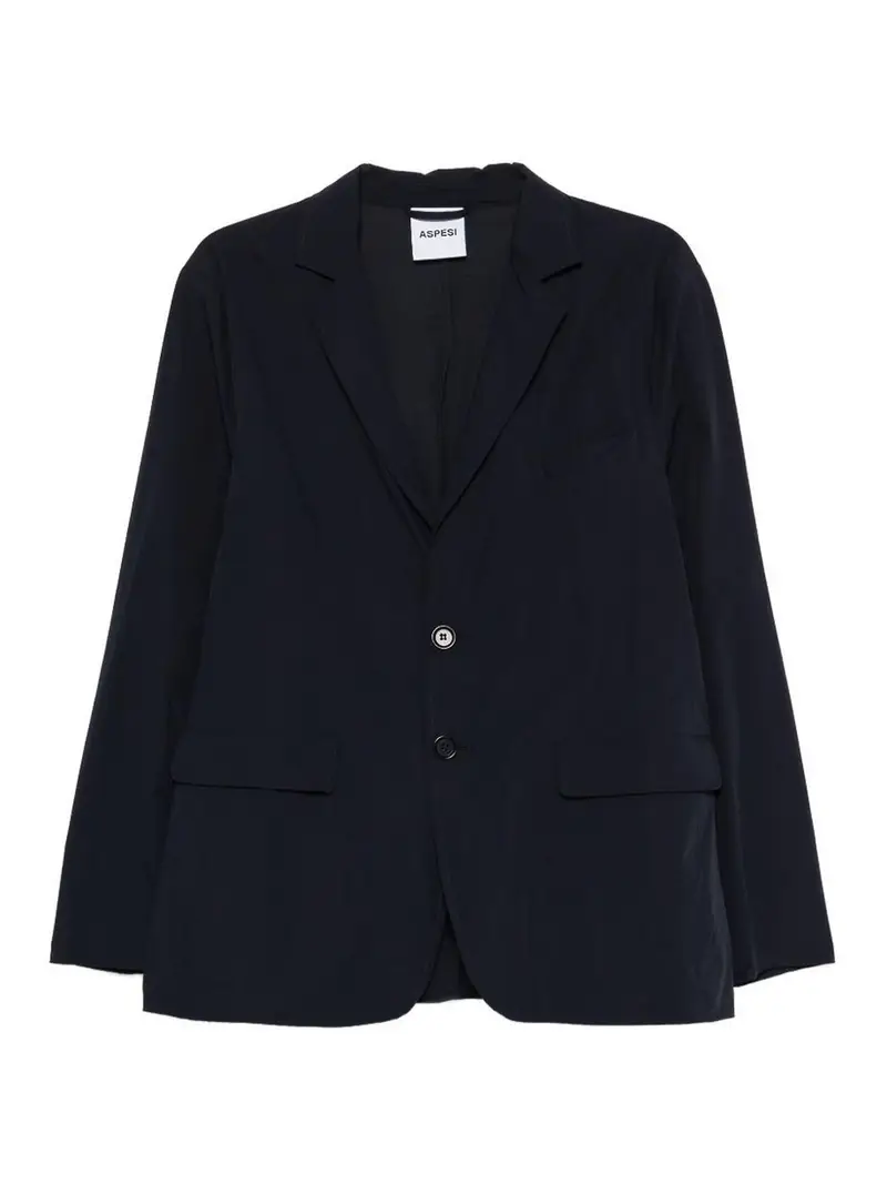 Blazer classico in cotone blu navy