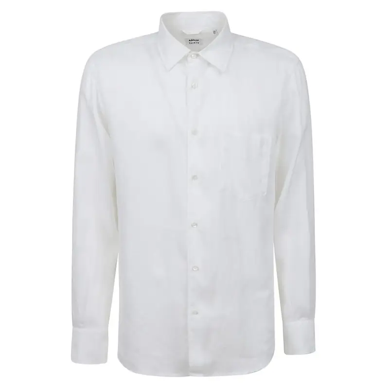 camicia uomo in cotone chambray bianco