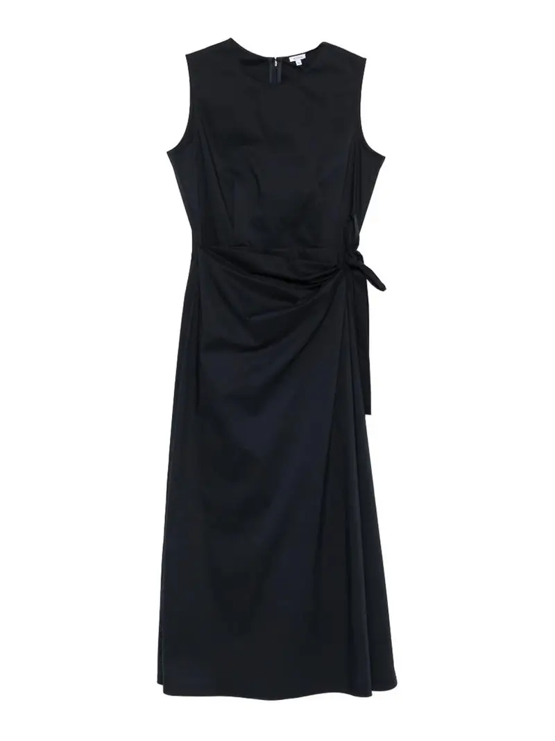 Elegante Vestito midi drappeggiato Blu