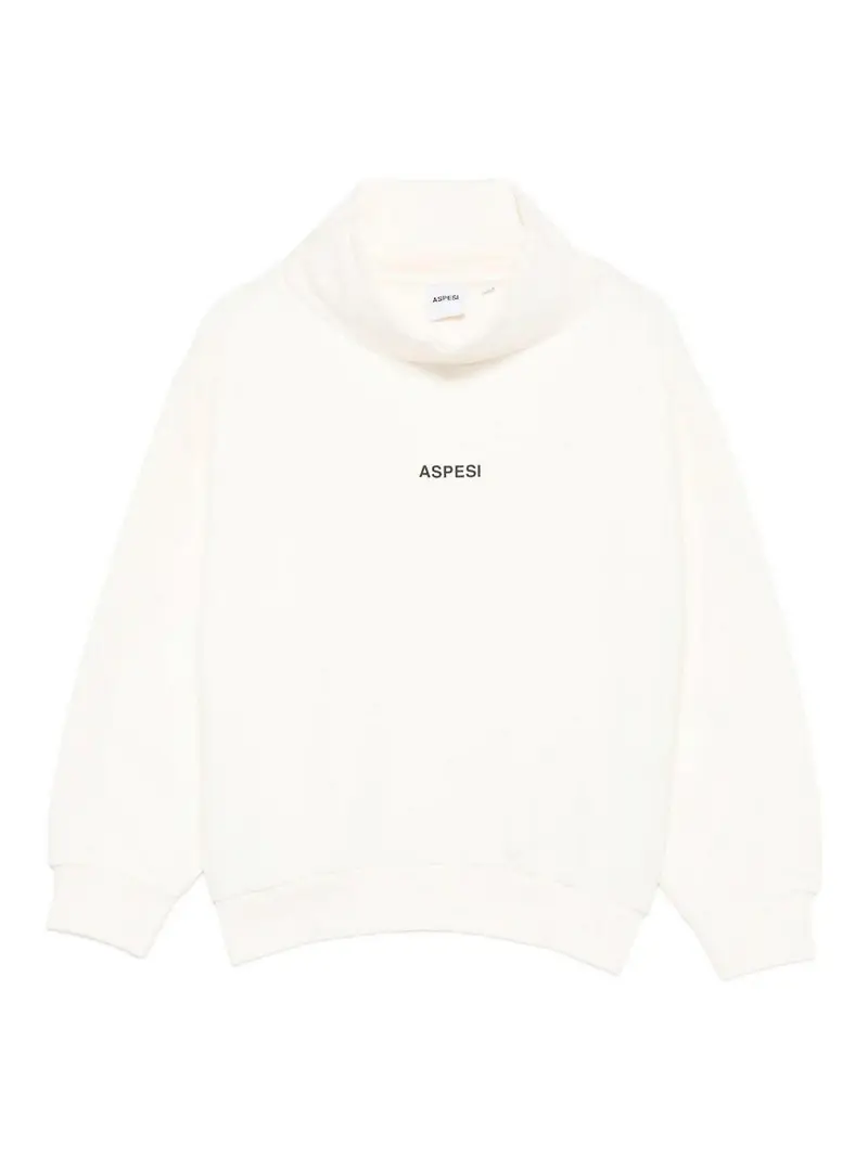 Felpa Con Logo Crema