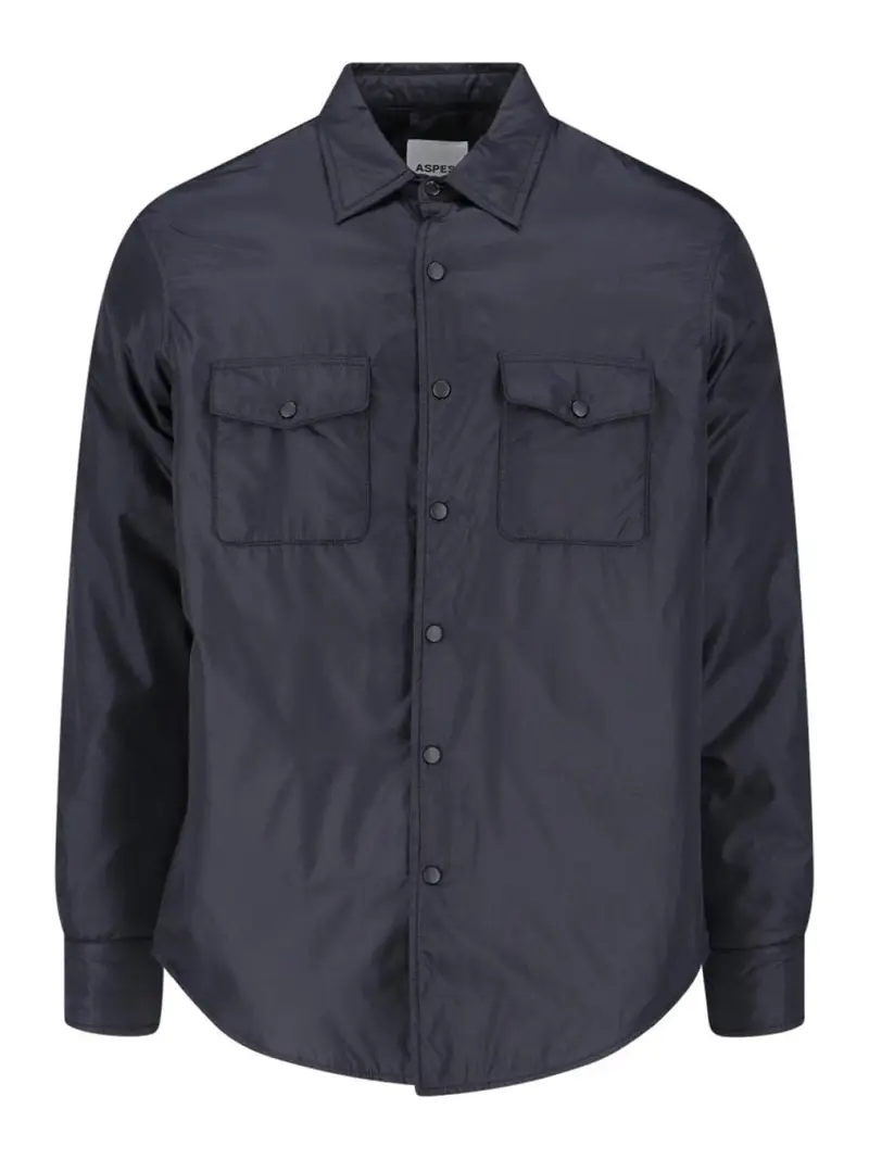 Giacca camicia nylon Nero