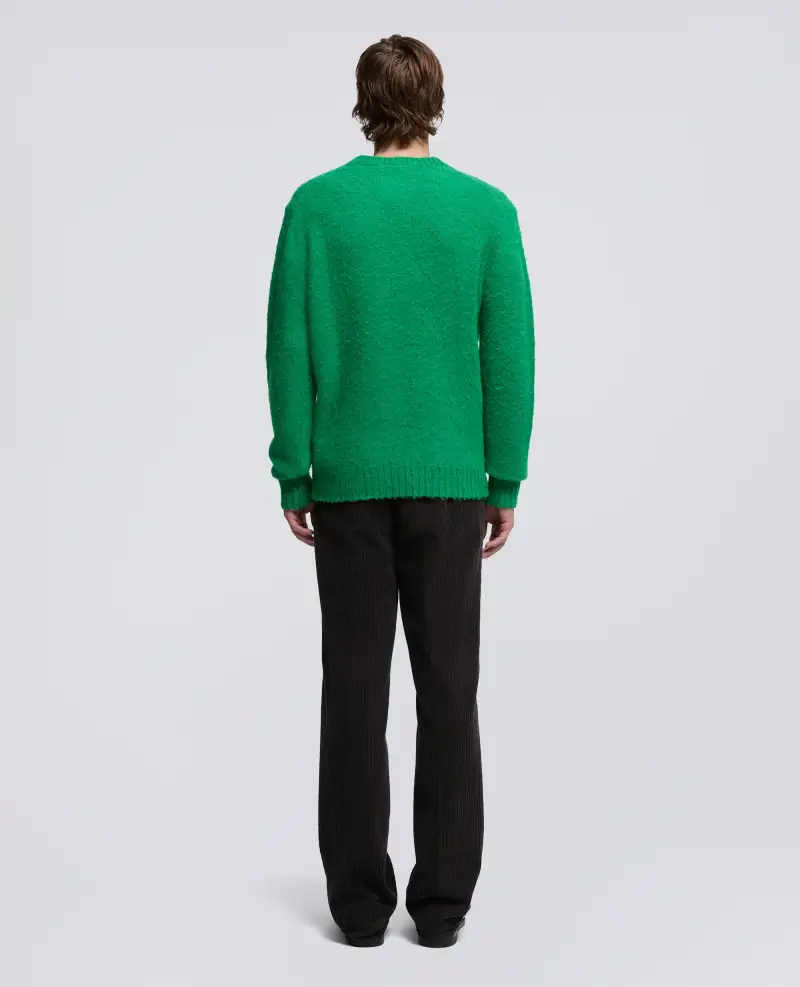 Maglione intrecciato verde miniatura 2