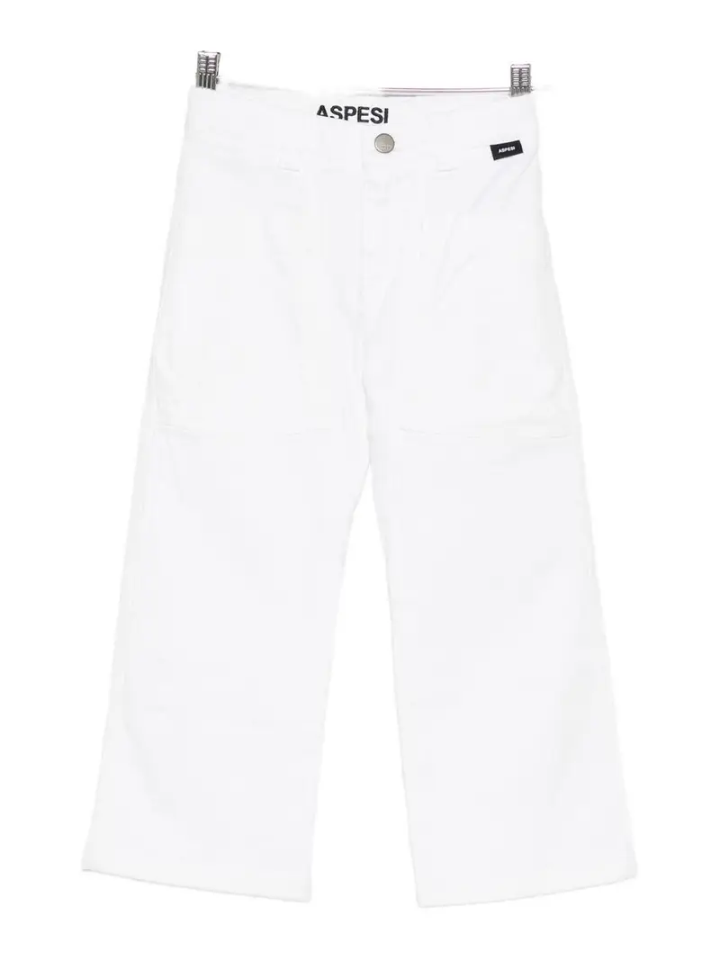 Pantaloni Con Logo Bianco
