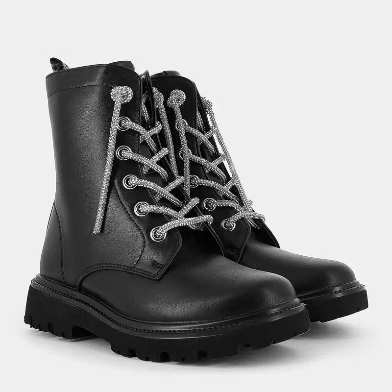 ASSO Scarponcini Bambina Nero 3306915 miniatura 2