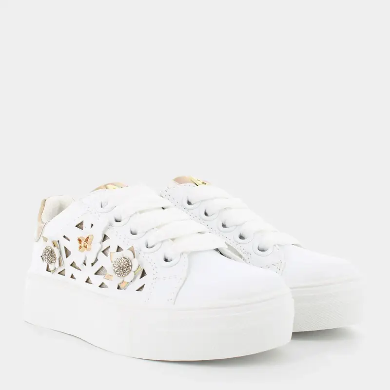 Sneakers Asso da Bambina, bianco miniatura 2