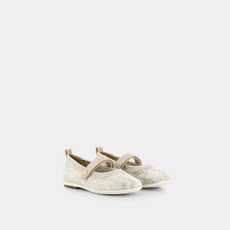 Sneakers Asso da Bambina, oro miniatura 2