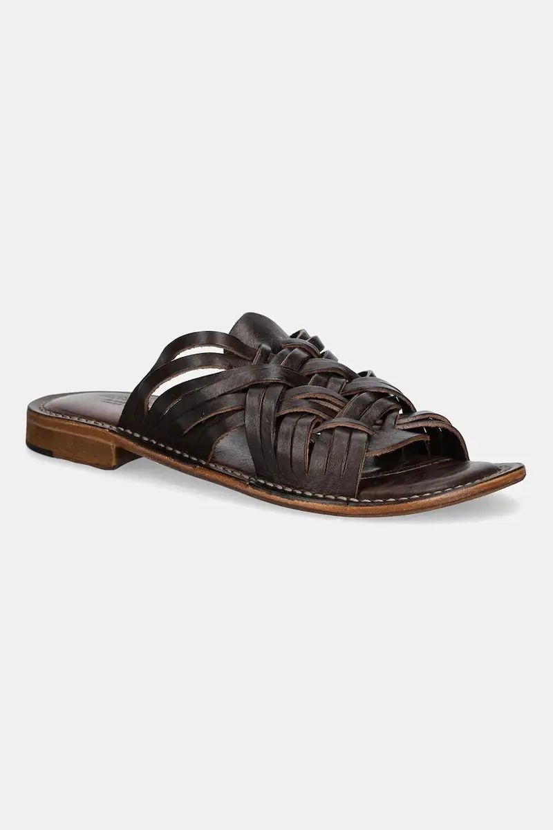 infradito in pelle Erelflex uomo colore marrone ERELFLEX.001101