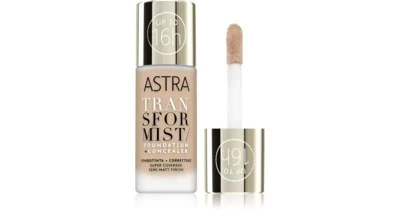 Astra Make-up Transformist fondotinta lunga tenuta colore 001N Alabaster 18 ml