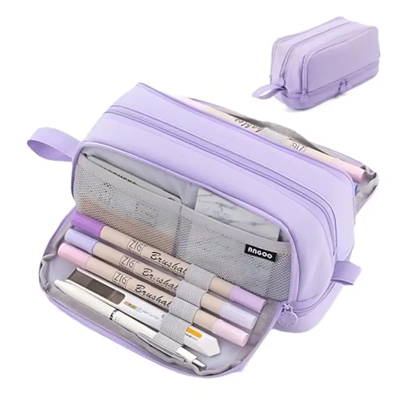 Astuccio di Grande Capacità, Astuccio 3 Scomparti, Astuccio Portamatite, Astuccio Scuola, Cose per la Scuola, per le