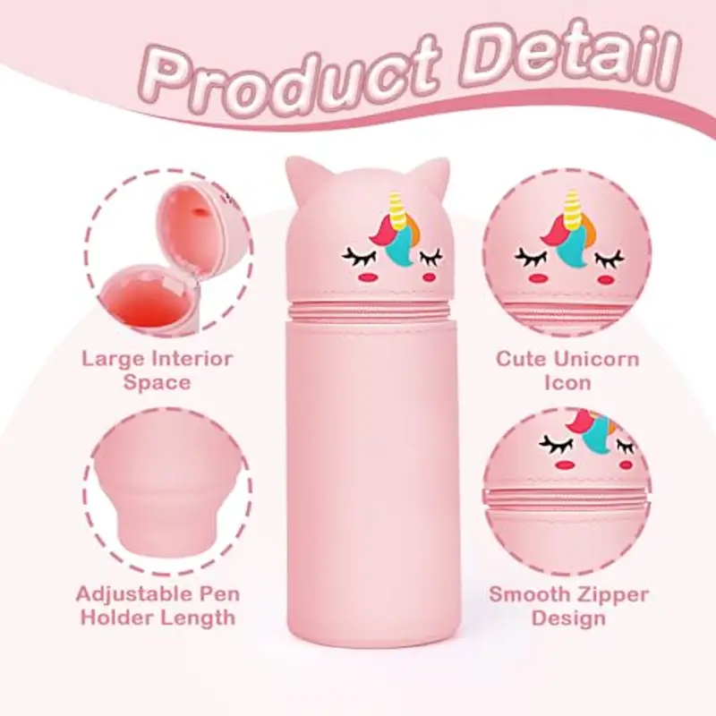 Astuccio Scuola Silicone, 2 in 1 Astuccio Retrattile Penna per Custodia Scatola 3D Motivo Astuccio Scuola, Adatto per Studenti e Bambini per Dare la Borsa Matita Studio miniatura 3