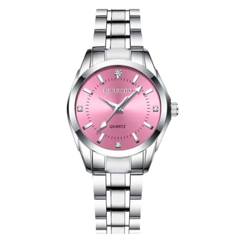 aswan watch Orologio Analogico al Quarzo da Donna, con Cinturino in Acciaio Inossidabile, Quadrante Decorato con