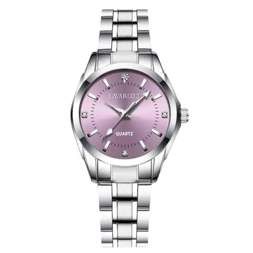 aswan watch Orologio Analogico al Quarzo Donna con Cinturino in Acciaio Inossidabile,Orologio da Donna Classico ed