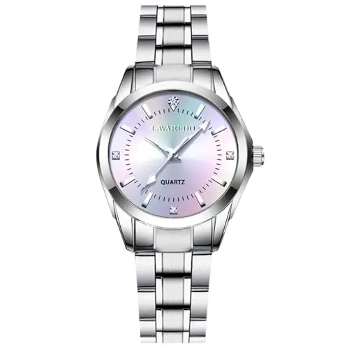 aswan watch Orologio Analogico al Quarzo Donna con Cinturino in Acciaio Inossidabile,Orologio da Donna Classico ed