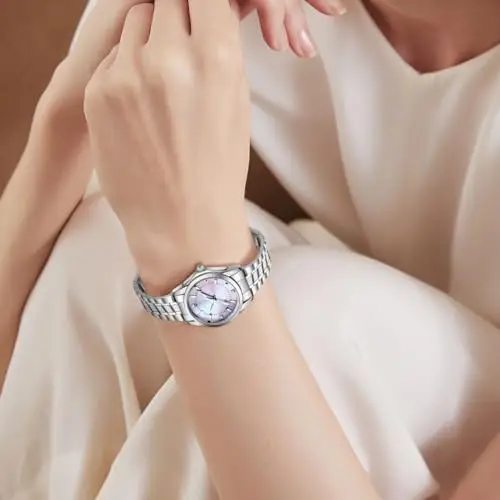 aswan watch Orologio Analogico al Quarzo Donna con Cinturino in Acciaio Inossidabile, Orologio da Donna Classico ed miniatura 2