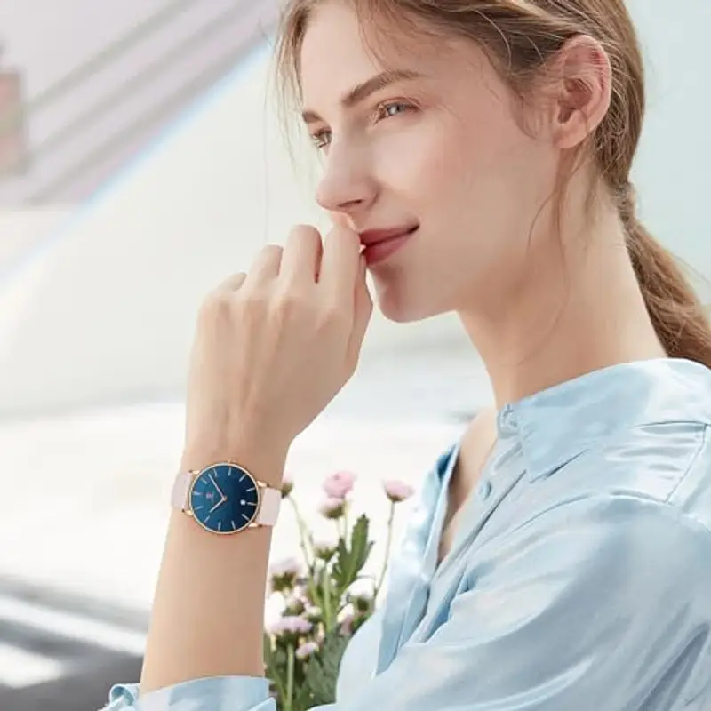 aswan watch Orologio Analogico al Quarzo per Donna con Cinturino in Silicone, Orologio Classico ed Elegante per Donna miniatura 2