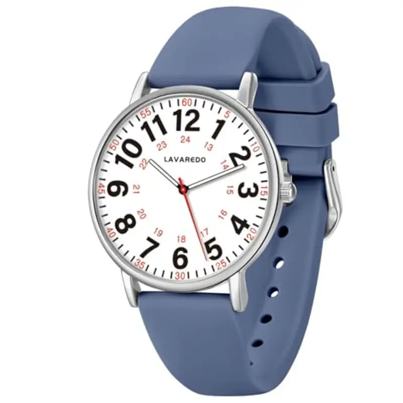 aswan watch Orologio Analogico al Quarzo per Donna e Uomo con Cinturino in Silicone,Quadrante Luminoso,12/24 Ore,Cassa