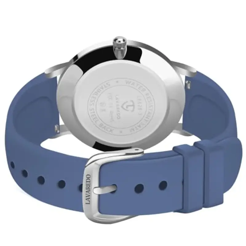 aswan watch Orologio Analogico al Quarzo per Donna e Uomo con Cinturino in Silicone, Quadrante Luminoso, 12/24 Ore, Cassa miniatura 3