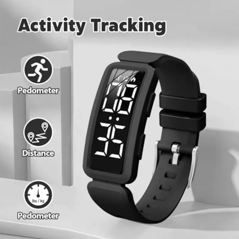 aswan watch Orologio Digitale Bambina Bambino con Cronometro, Contapassi, Distanza e Calorie Senza miniatura 2