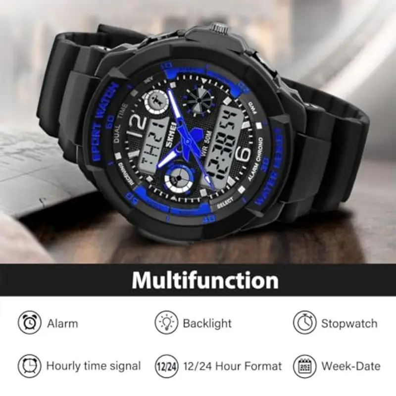 aswan watch Orologio Digitale per Bambini Bambino con Cronometro, Sveglia, Calendario, Luce LED-Orologio Sportivo per miniatura 2