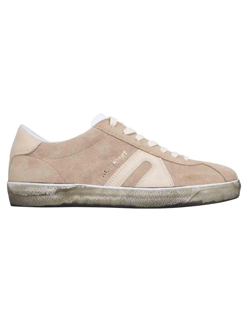 Sneakers uomo in camoscio beige Uomo 10022 296