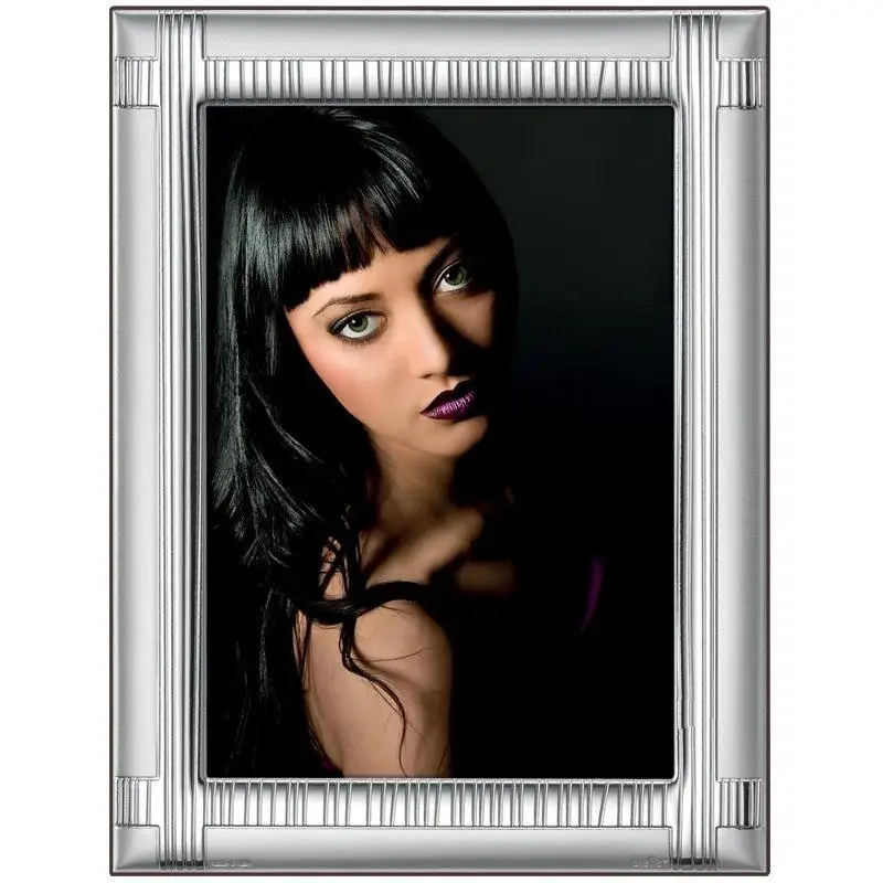 Portafoto In Pvd Argento - Retro Legno - Atelier