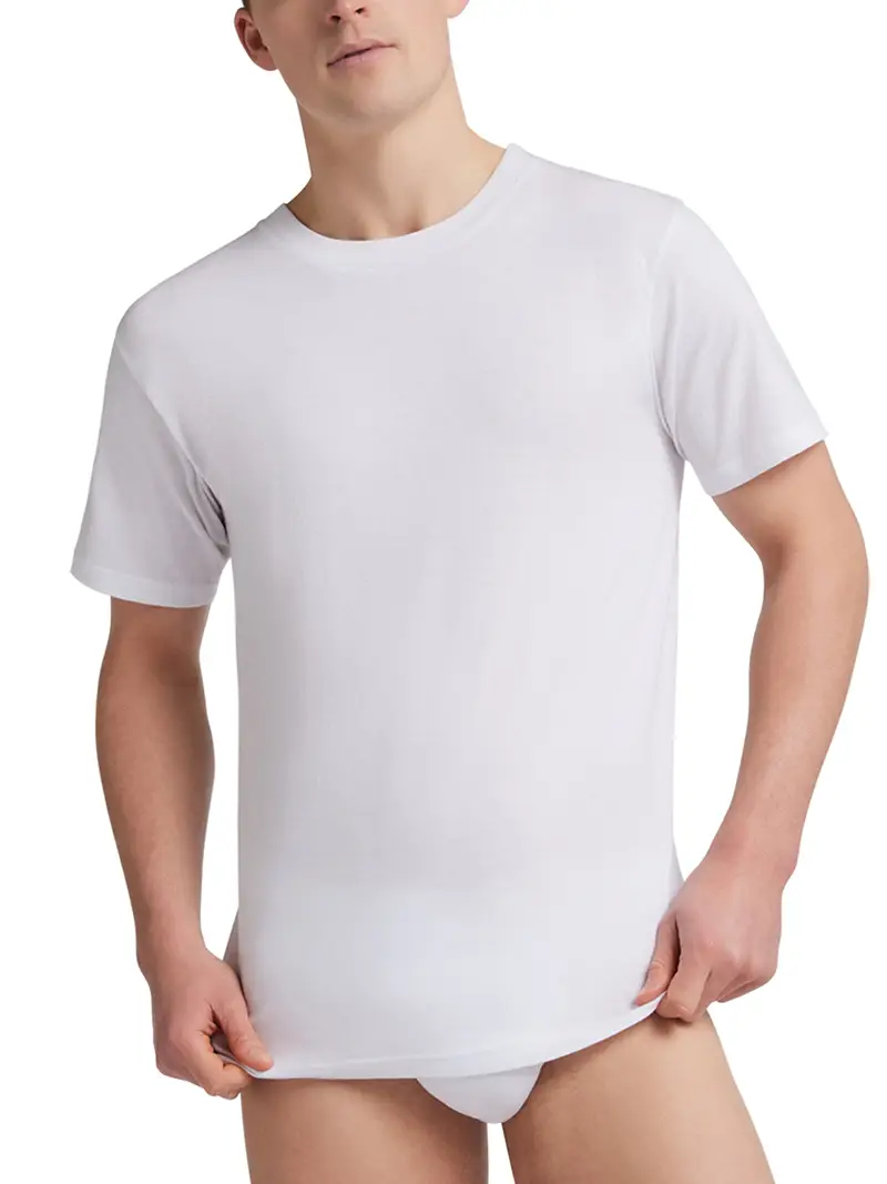 Risparmio Pack 3 T-Shirts ATHENA by Liabel girocollo alto manica corta uomo, cotone - BIANCO 1407 / 4-M