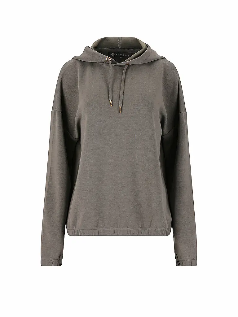 Felpa con cappuccio da fitness da donna Namier oliva | 34