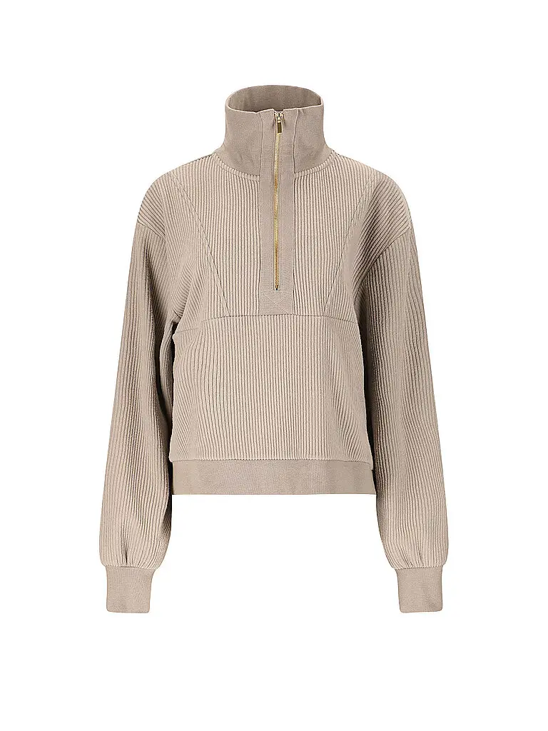 Maglione da donna Reiley con mezza zip grigio chiaro | 34